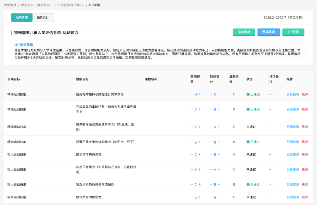 入学评估阶段复测